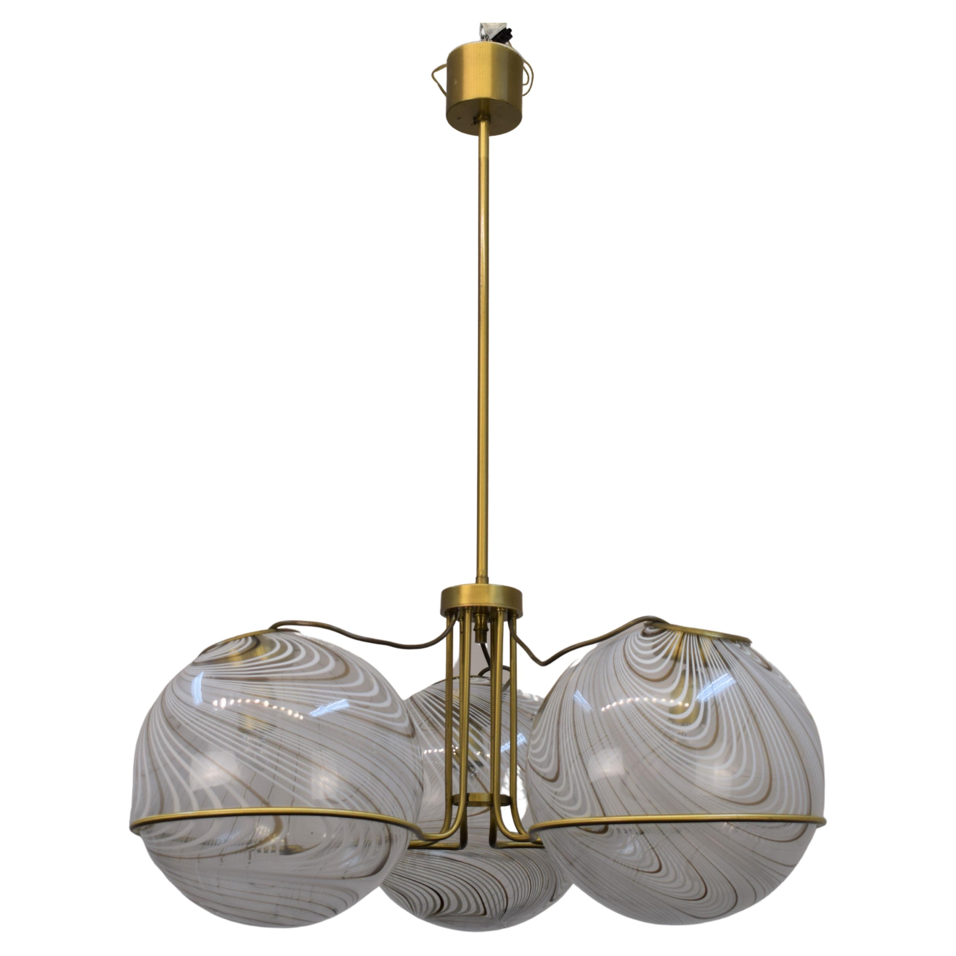 Italian Chandelier by Lino Tagliapietra for La Murrina, 3 Lights, 1970s