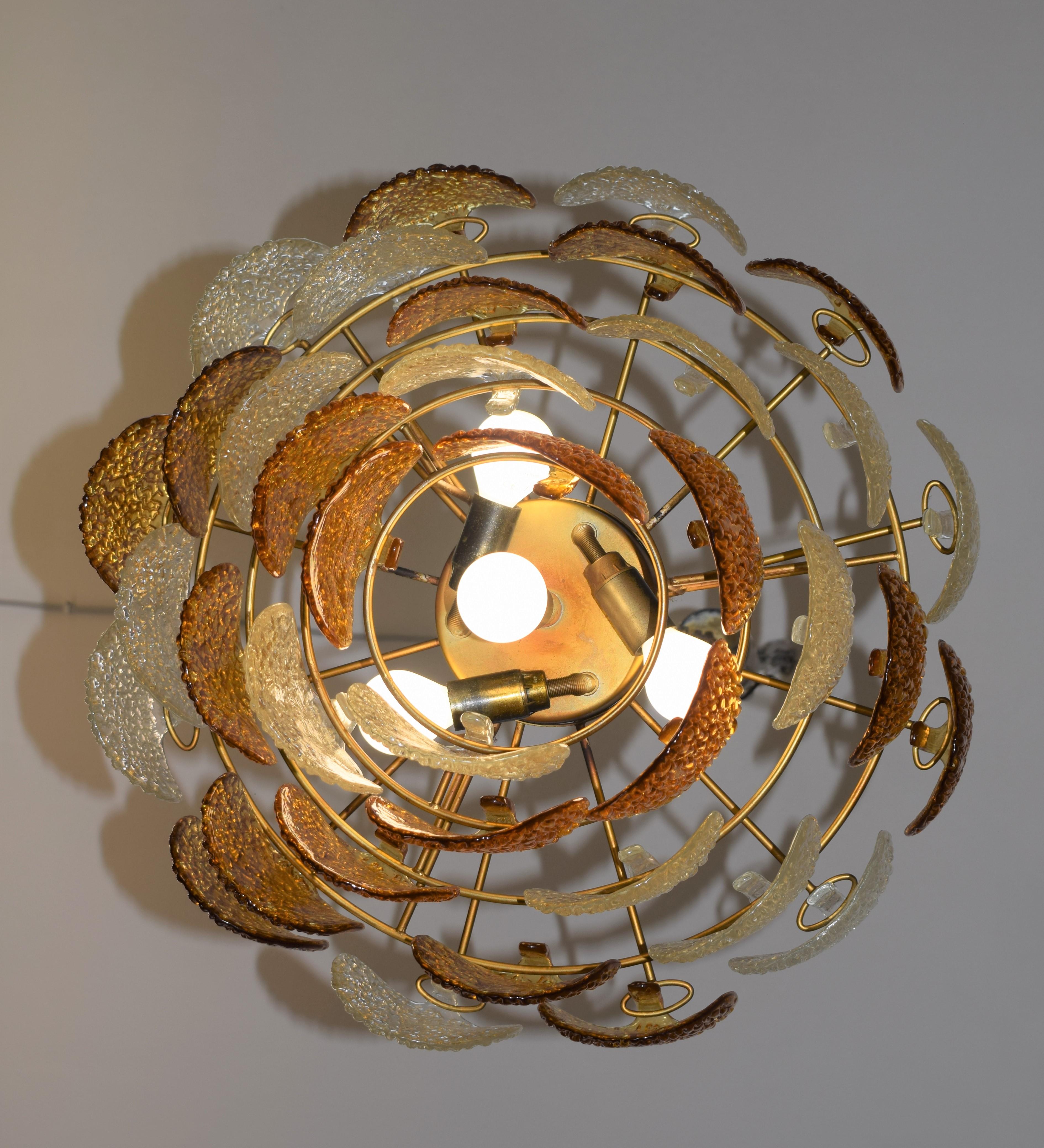 Italian Chandelier by Mazzega, 1960s In Good Condition In Palermo, PA