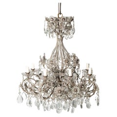 Italian chandelier, glass drops, lighting, ceiling light 
