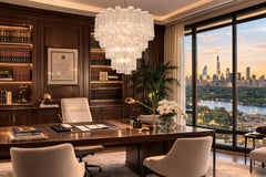 Lampadario italiano in vetro di Murano