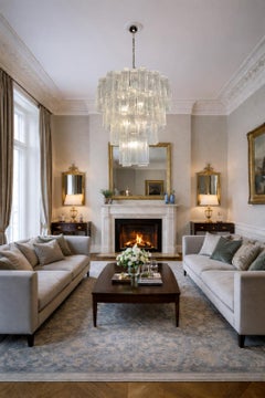 Lampadario italiano in vetro di Murano