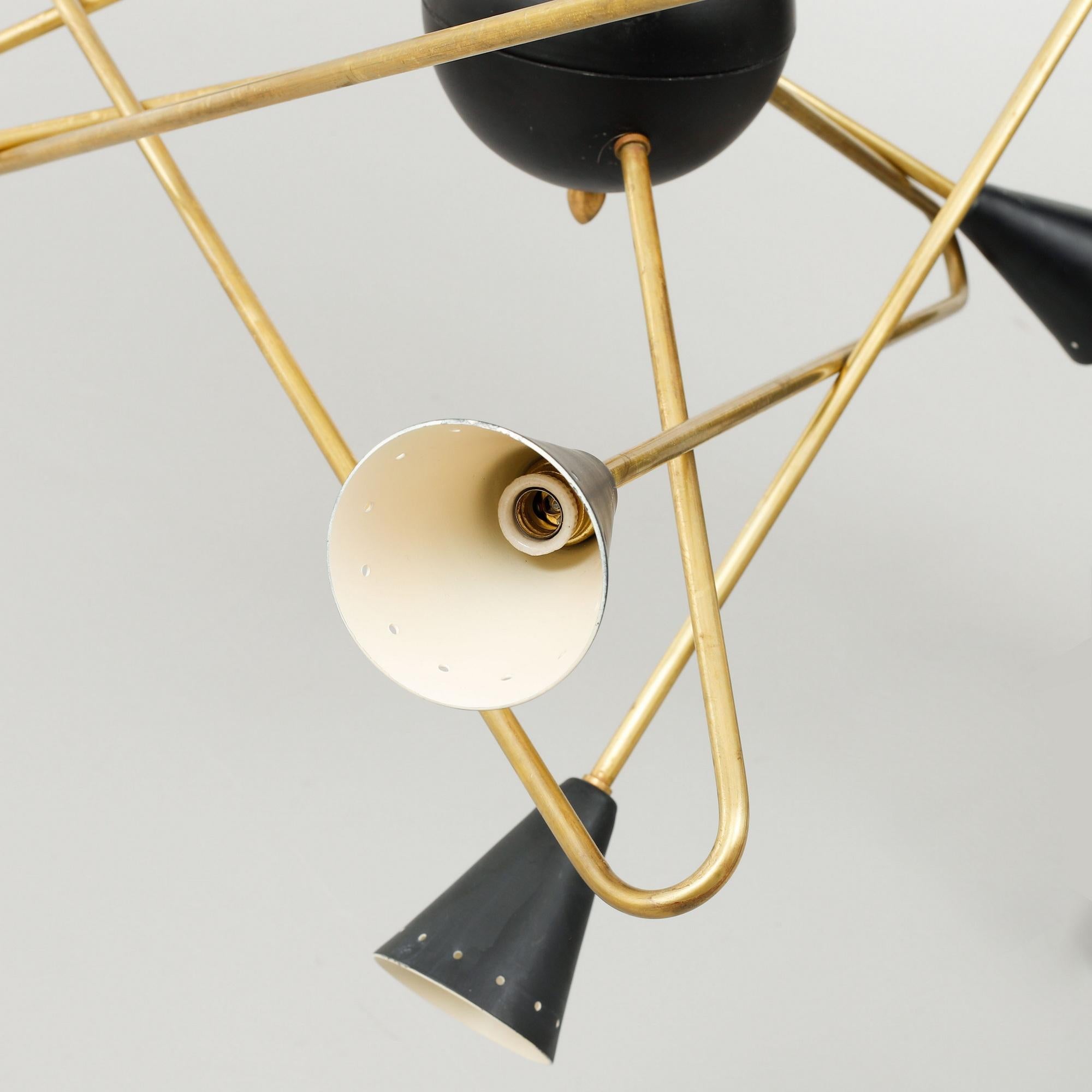 Lustre italien à la manière de Gino Sarfatti en vente 3