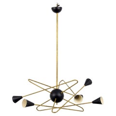 Italian Chandelier in the Manner of Gino Sarfatti