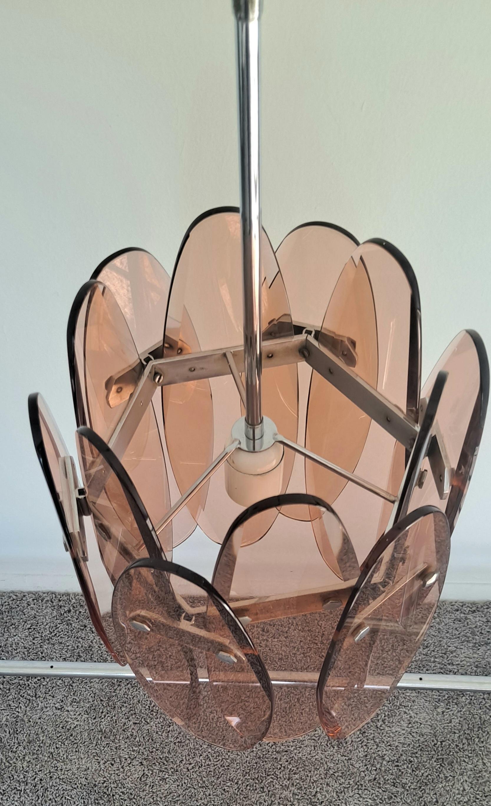 Italian Chandelier in the Manner of Max Ingrand For Sale 1
