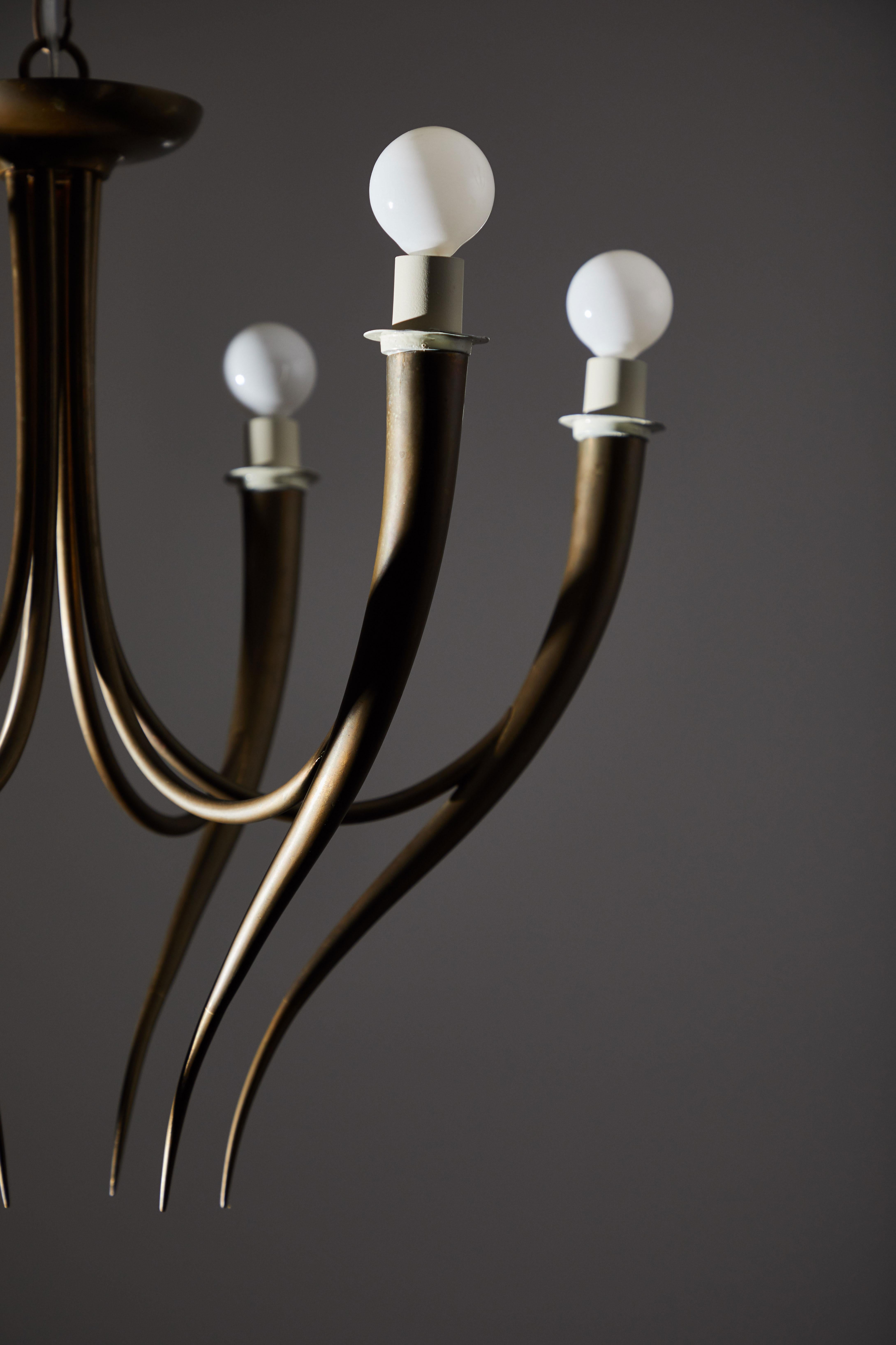 Mid-20th Century Italian Chandelier in the Style of Gio Ponti