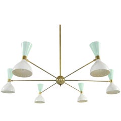 Vintage Italian Chandelier in the Style of Stilnovo, 1950s