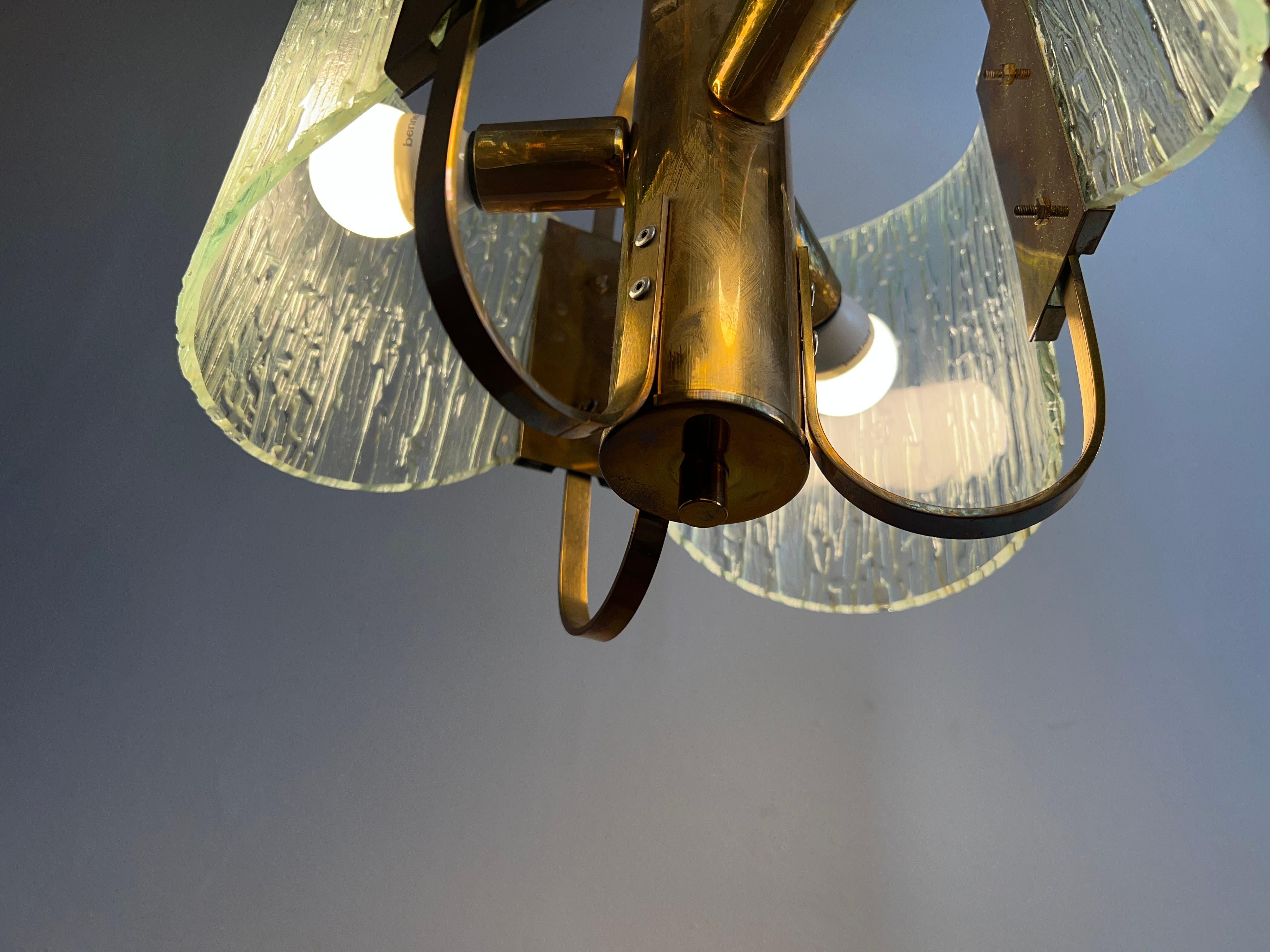 Lampadario italiano in stile Max Ingrand, 1970. in vendita 7