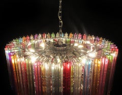 Italian Chandelier Multicolored Prism, Murano