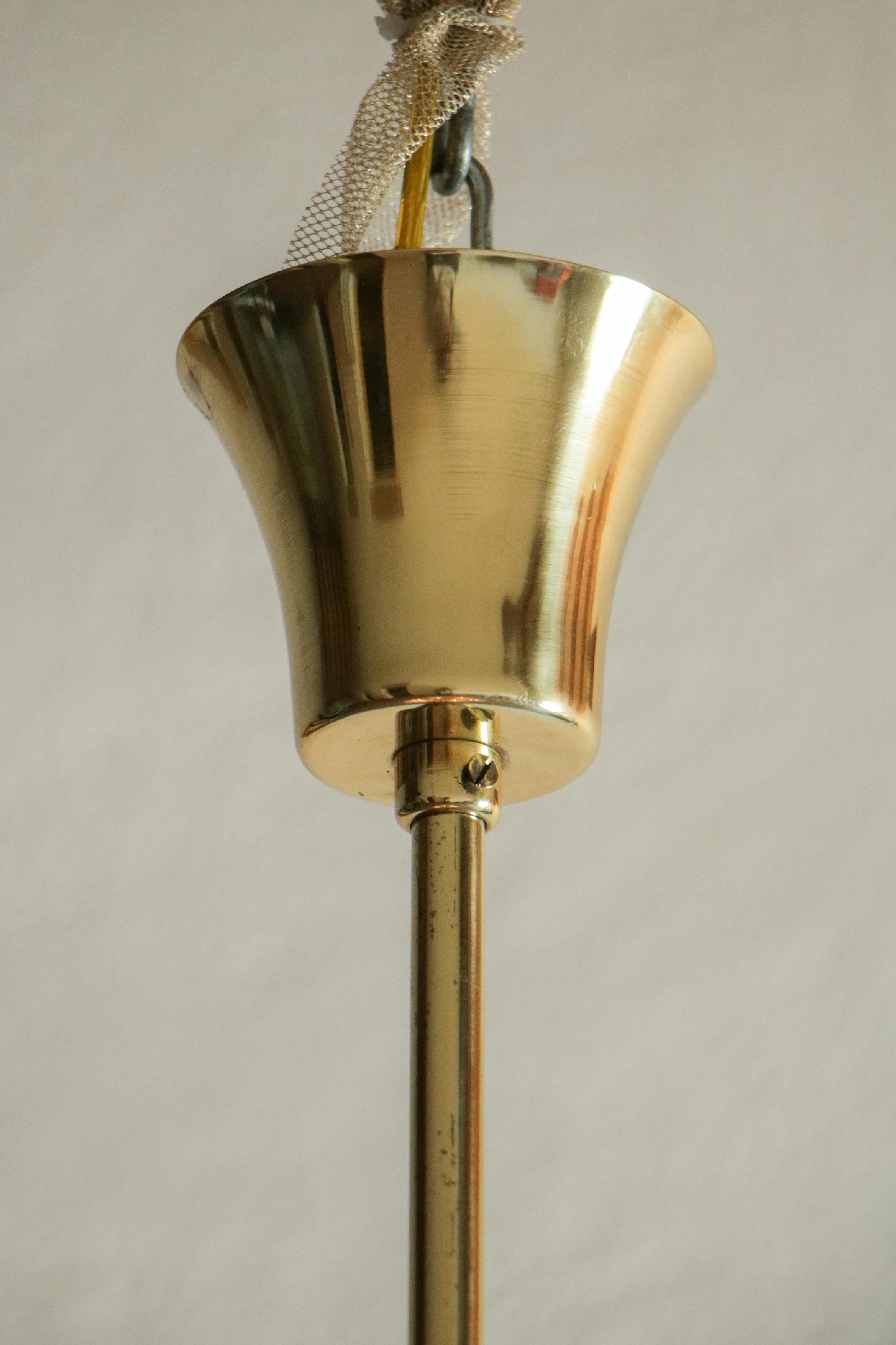 Italian Chandelier Pendant Ceiling Disco Lamp Attributed to Pietro Chiesa, 1950s For Sale 6