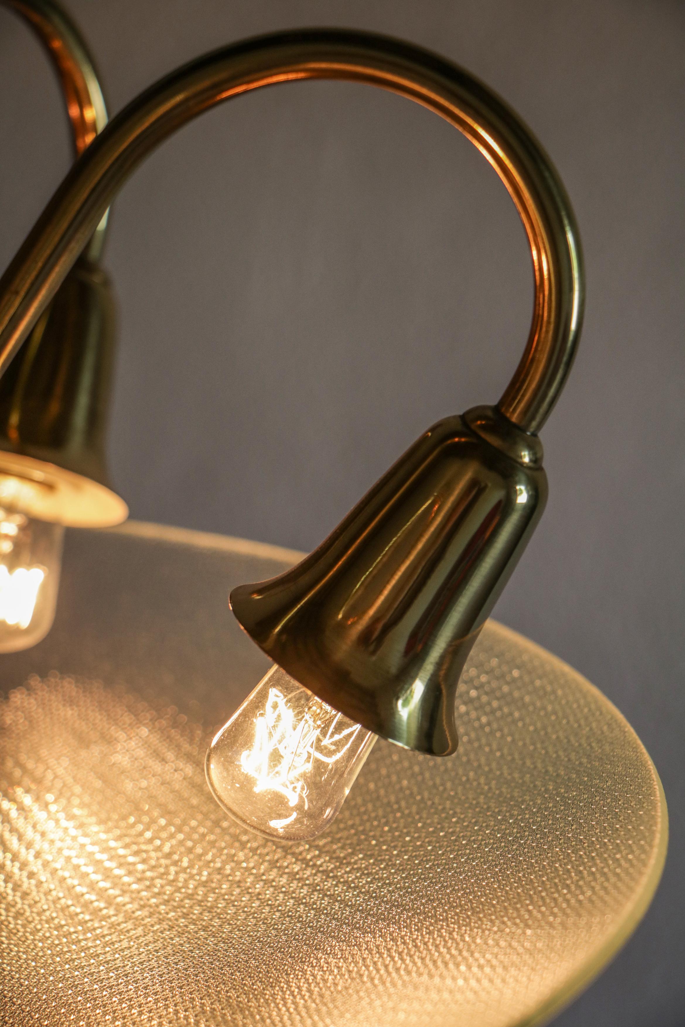 Italian Chandelier Pendant Ceiling Disco Lamp Attributed to Pietro Chiesa, 1950s For Sale 10