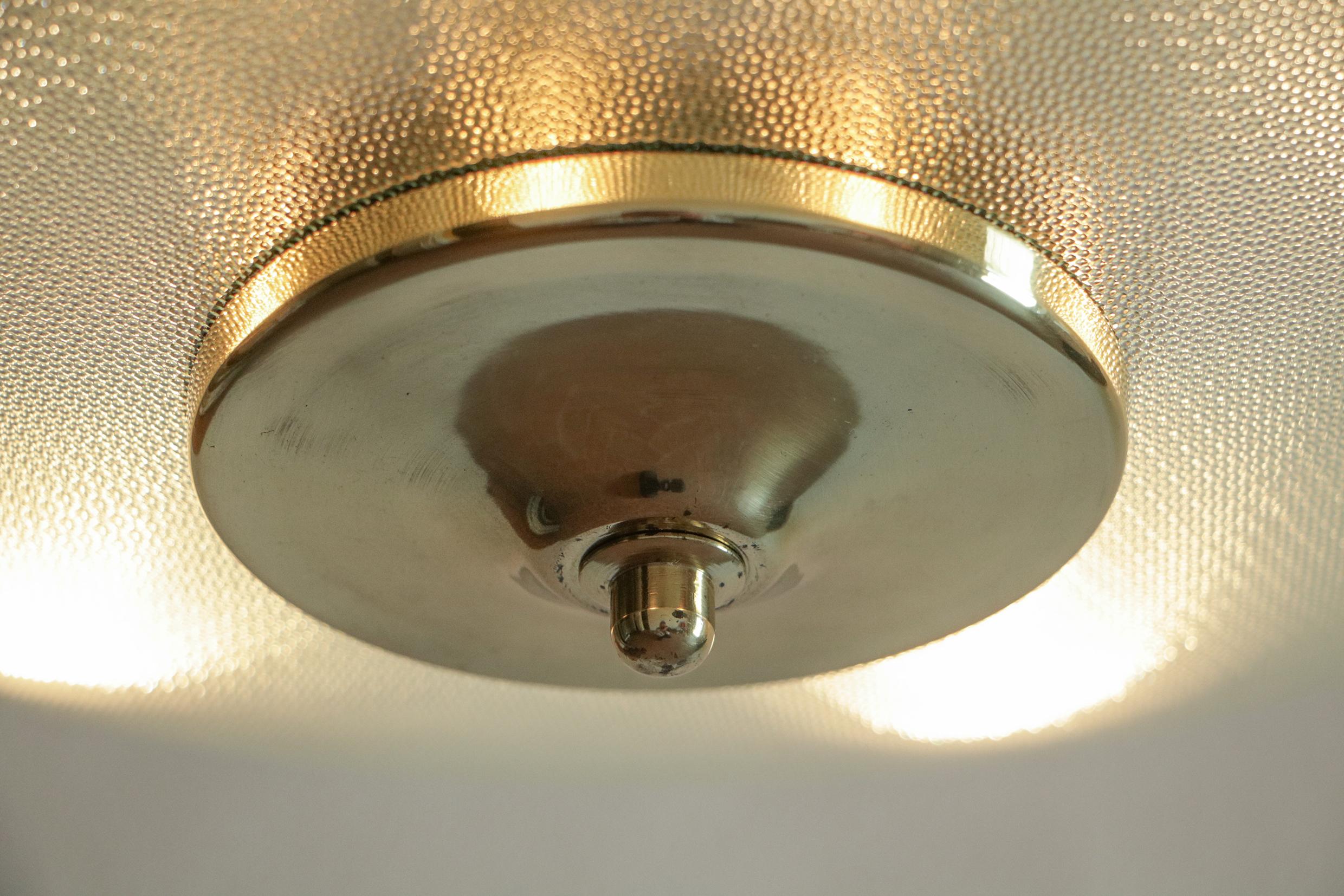 Italian Chandelier Pendant Ceiling Disco Lamp Attributed to Pietro Chiesa, 1950s For Sale 11