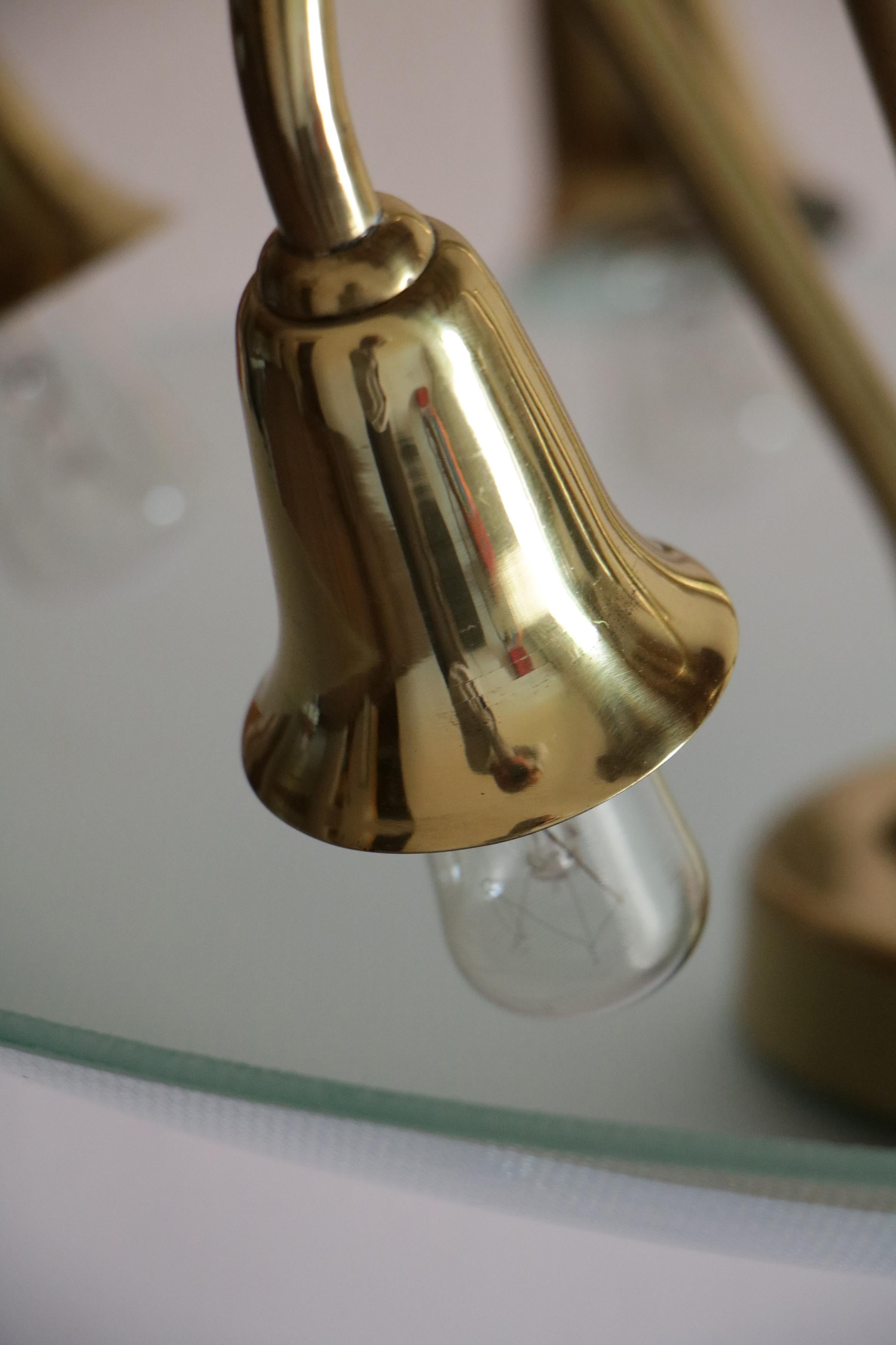 Italian Chandelier Pendant Ceiling Disco Lamp Attributed to Pietro Chiesa, 1950s For Sale 1