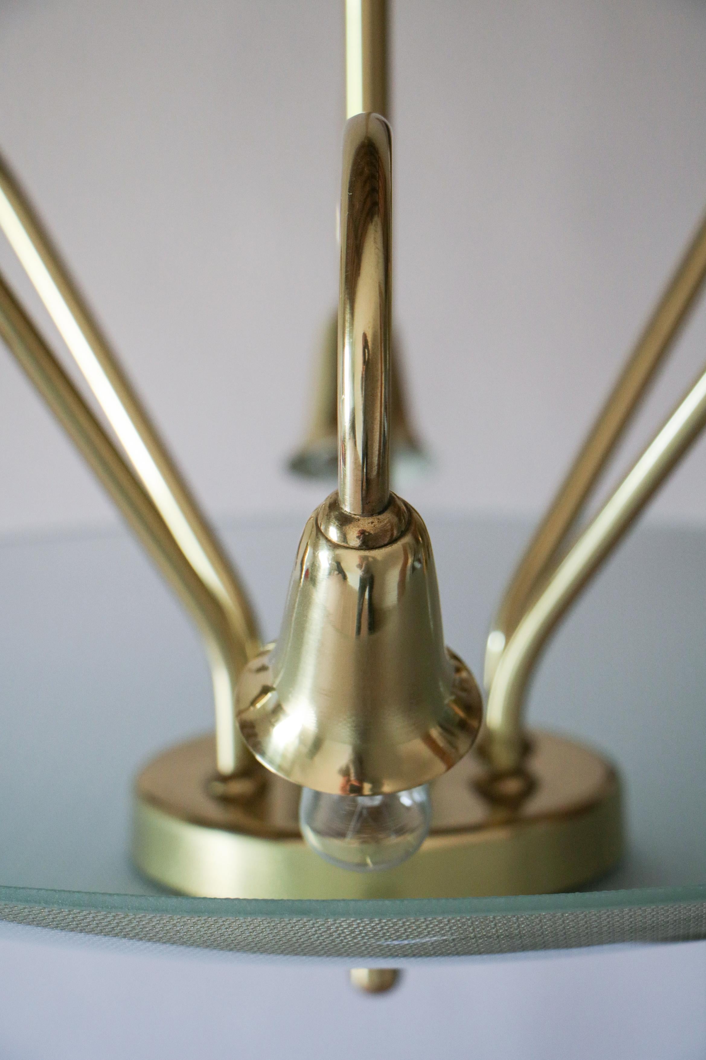 Italian Chandelier Pendant Ceiling Disco Lamp Attributed to Pietro Chiesa, 1950s For Sale 2