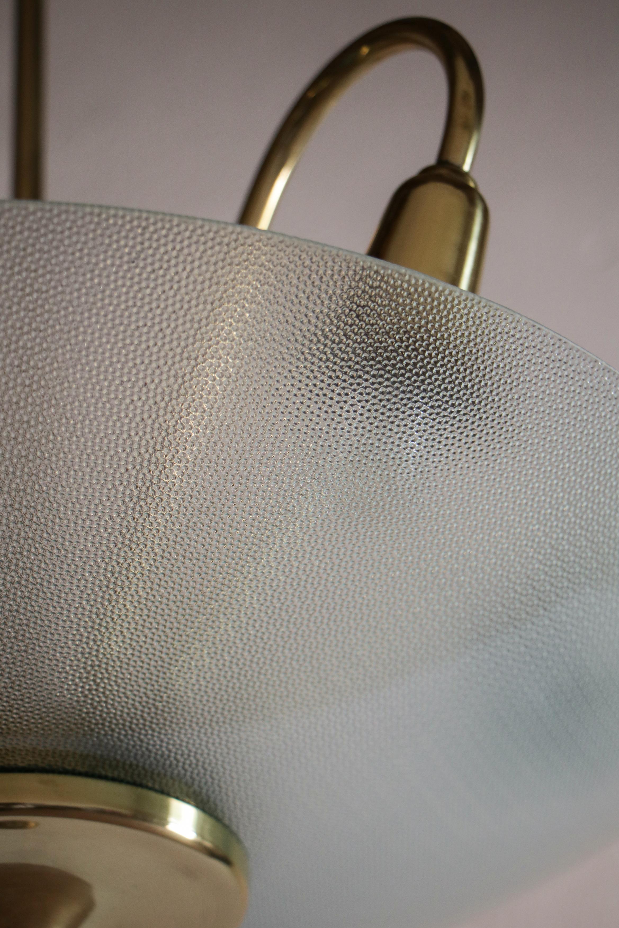 Italian Chandelier Pendant Ceiling Disco Lamp Attributed to Pietro Chiesa, 1950s For Sale 3