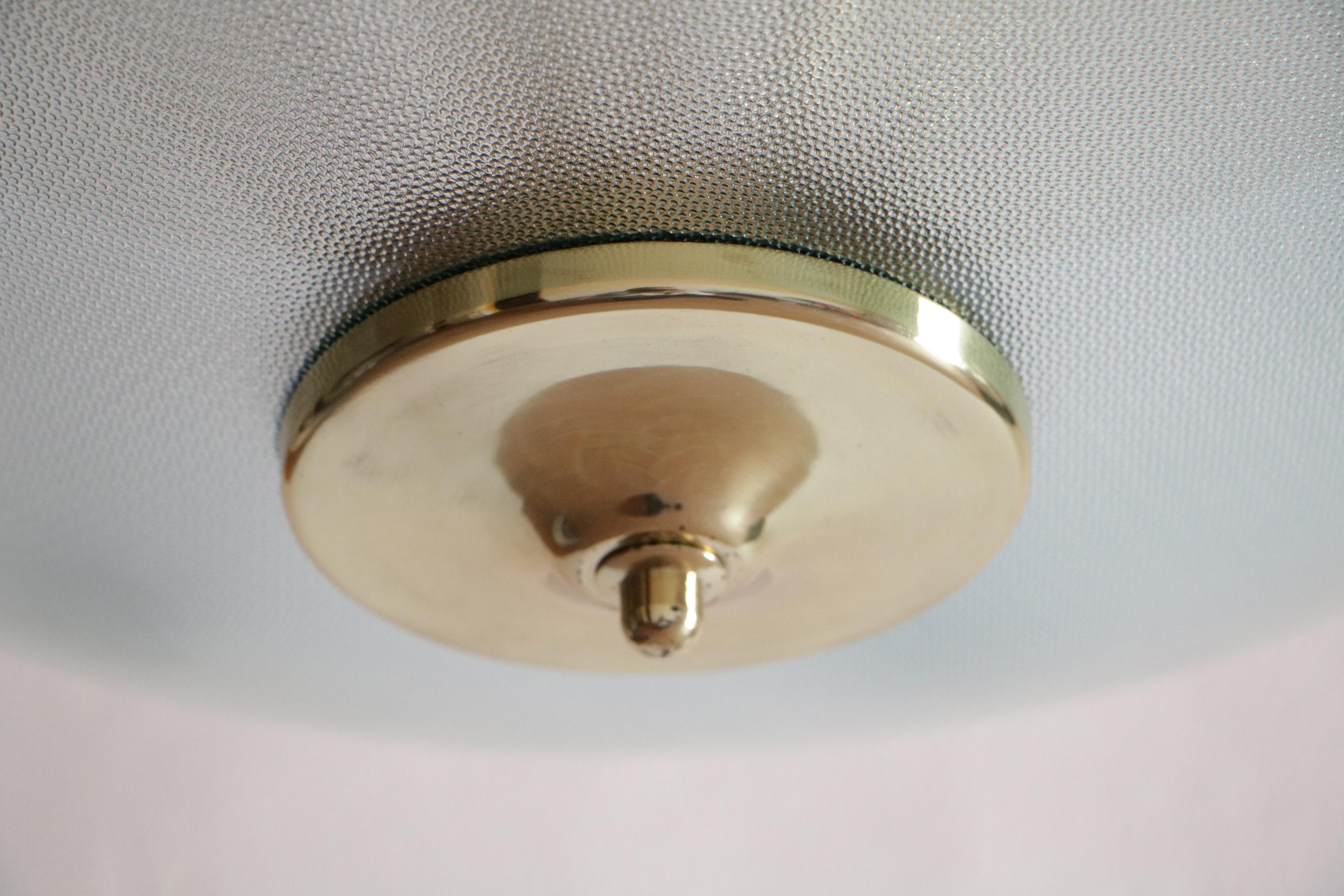 Italian Chandelier Pendant Ceiling Disco Lamp Attributed to Pietro Chiesa, 1950s For Sale 4