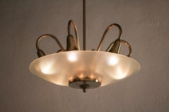 Lampadario a sospensione da soffitto italiano Attribuito a Pietro Chiesa, anni '50