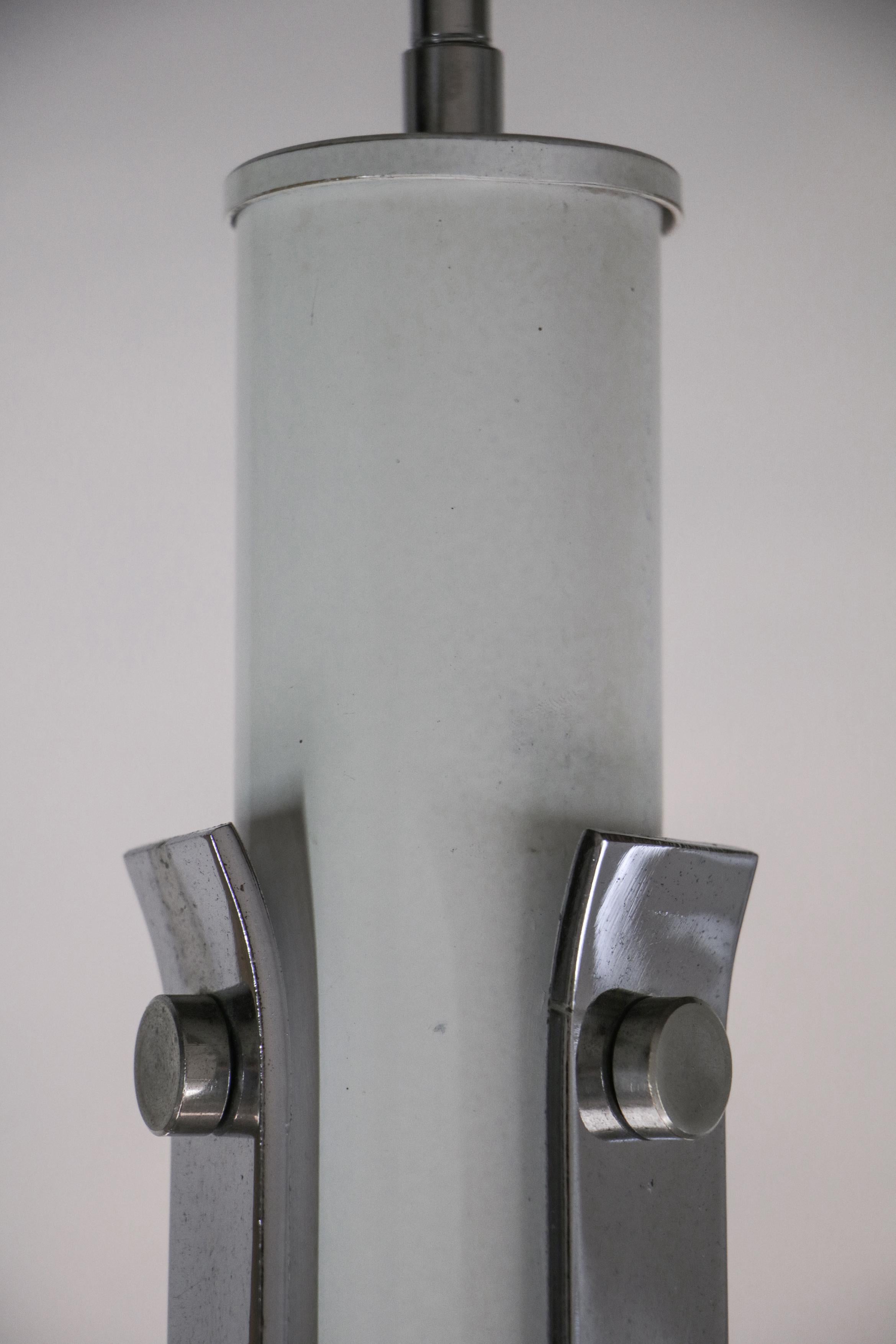Italian Chandelier Pendant Light Murano Glass Attributed to Gino Sarfatti, 1970s For Sale 2