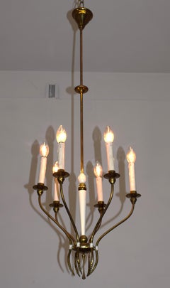 Italian chandelier, six lights, 1950s