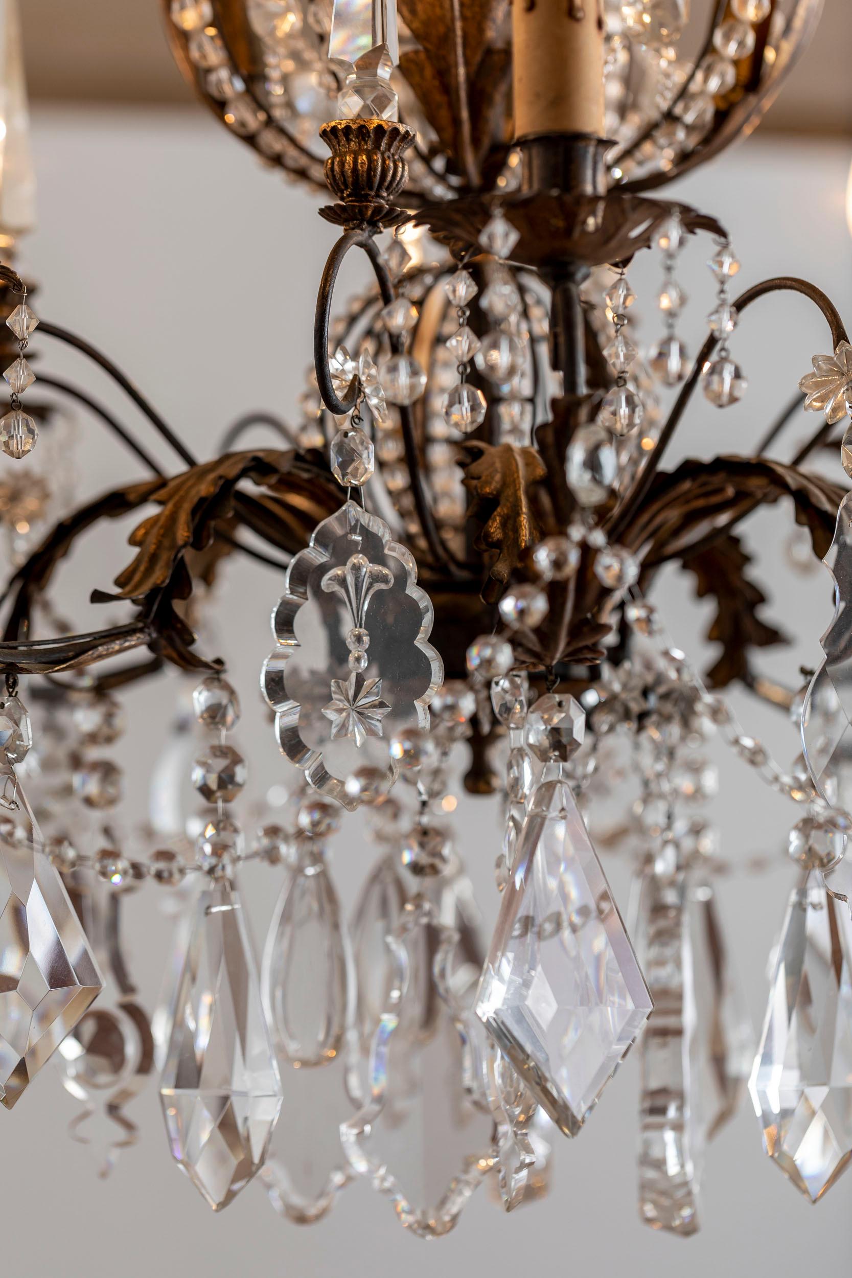 Italian glass drops chandelier  For Sale 4