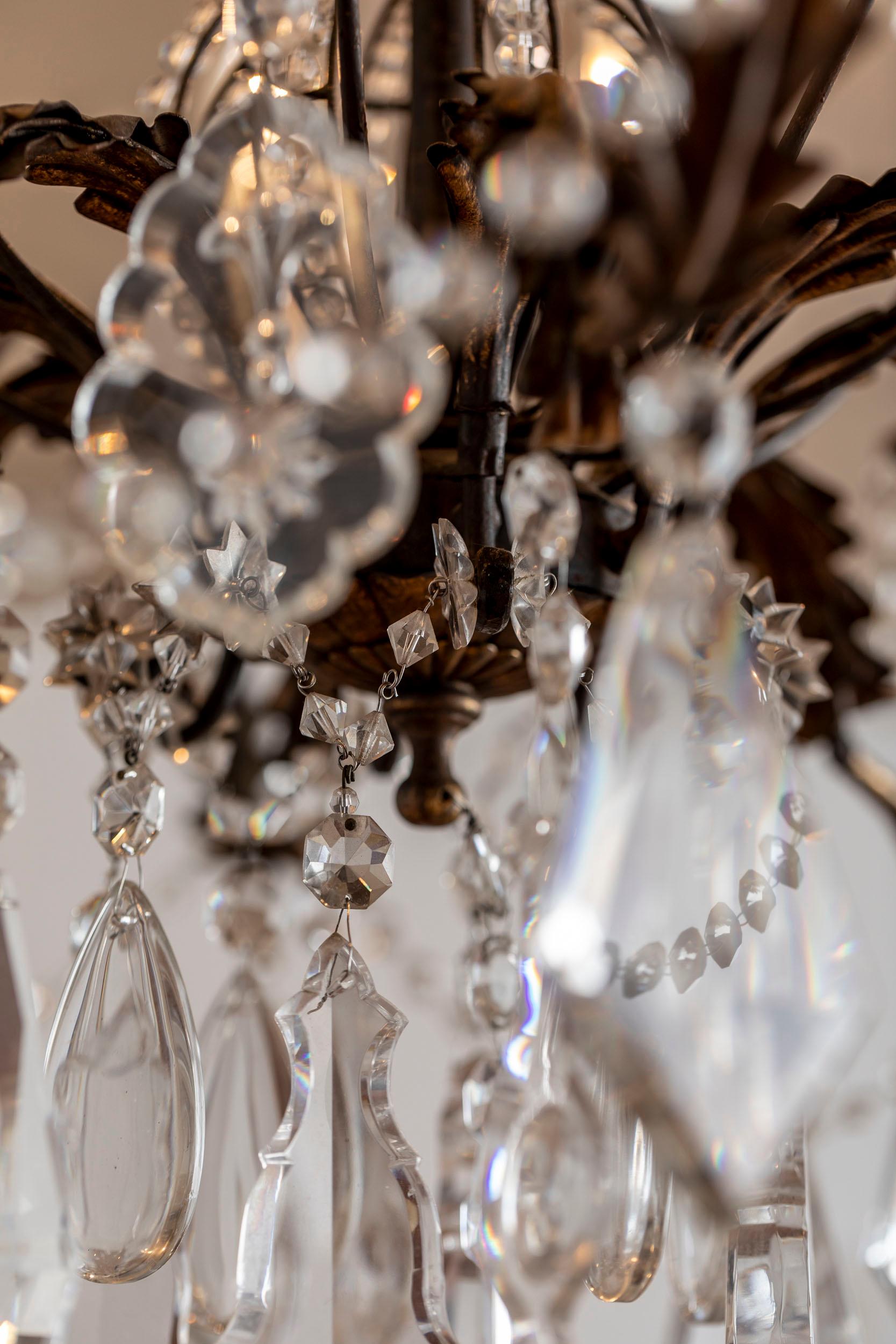 Italian glass drops chandelier  For Sale 11