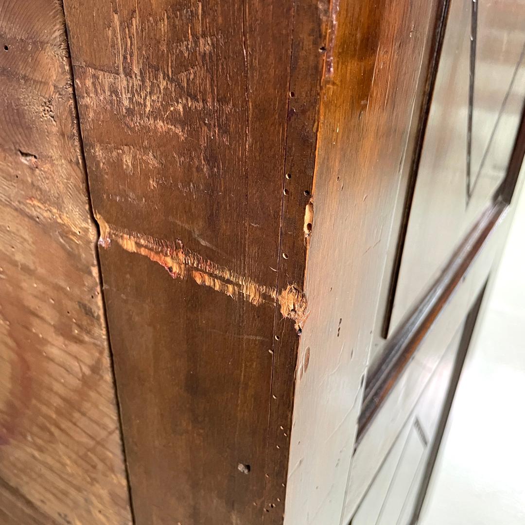 Italian Charles X style two-door wooden wardrobe with decorations, early 1800s For Sale 5