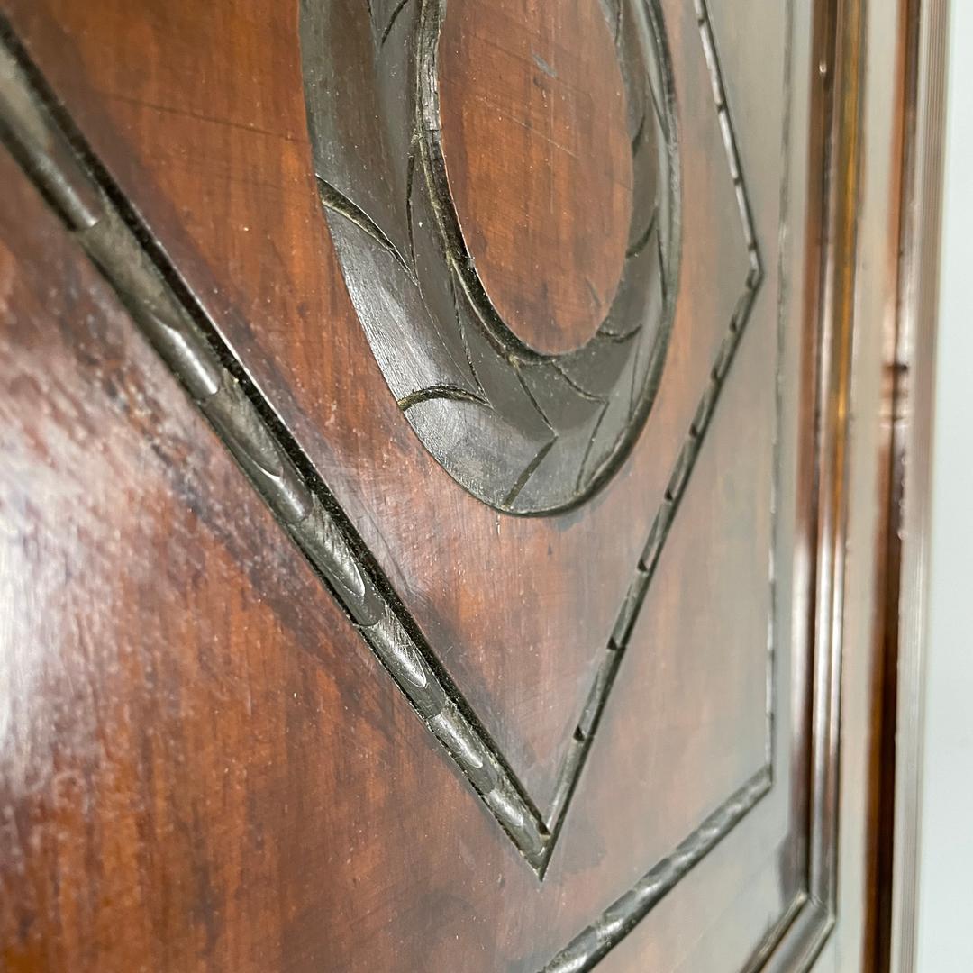 Italian Charles X style two-door wooden wardrobe with decorations, early 1800s For Sale 7