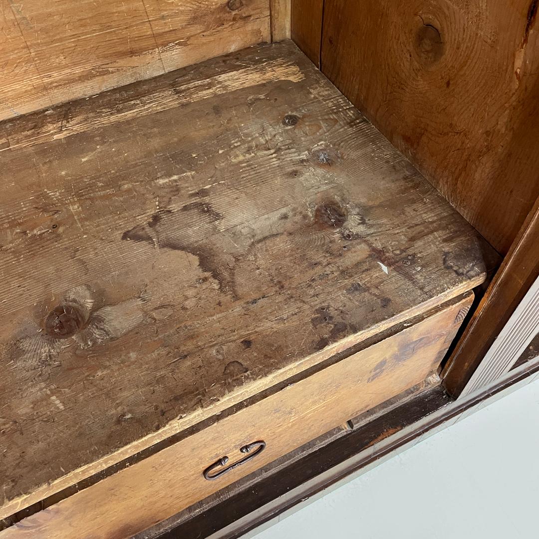 Italian Charles X style two-door wooden wardrobe with decorations, early 1800s For Sale 13