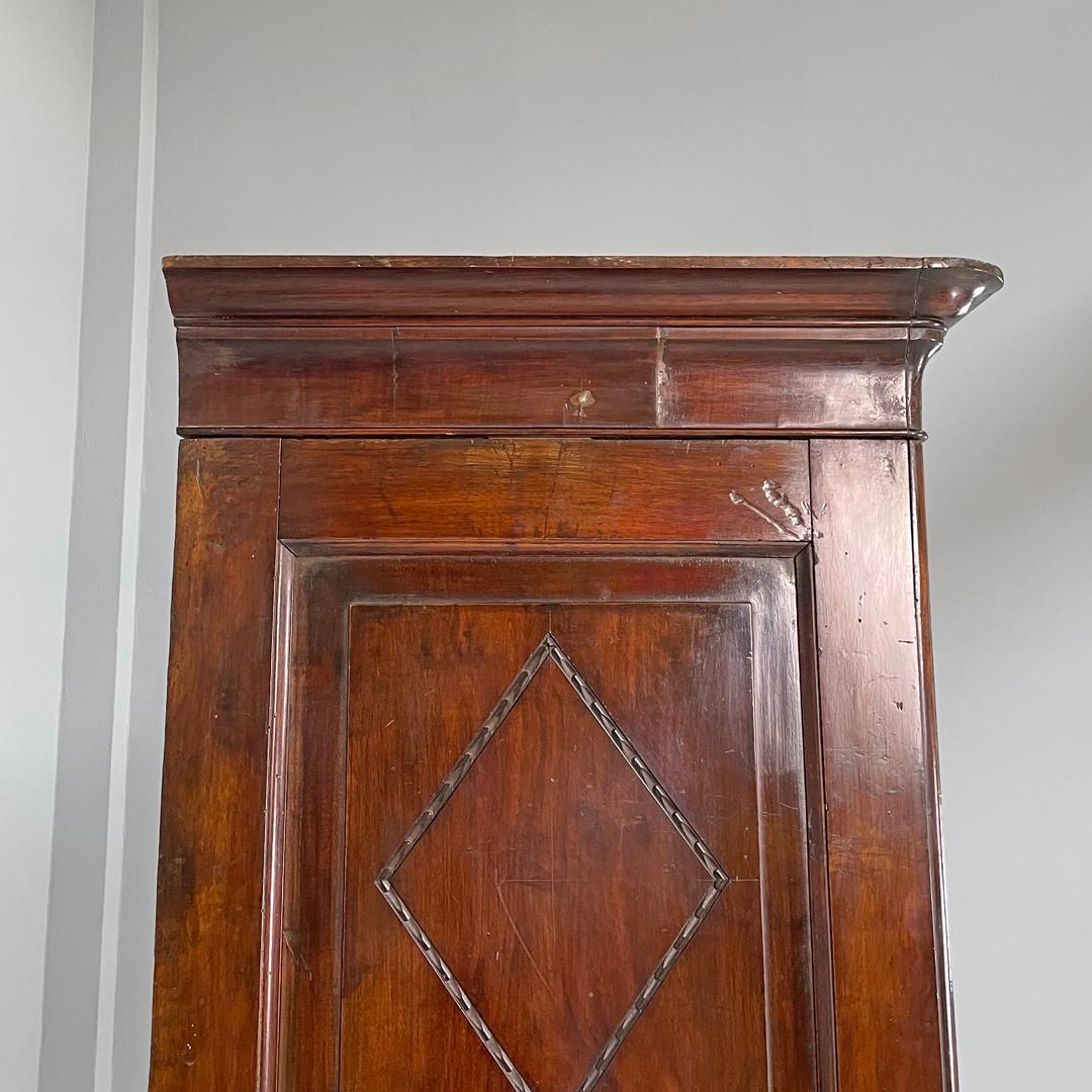 Italian Charles X style two-door wooden wardrobe with decorations, early 1800s For Sale 2