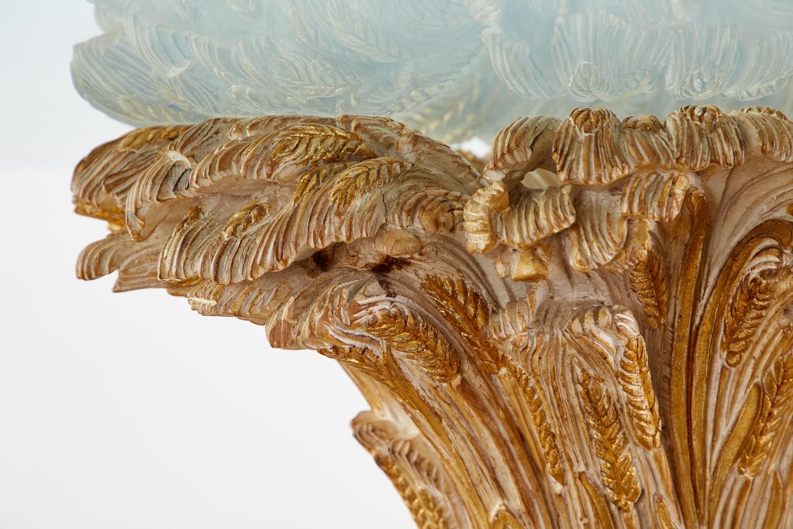 Italian Chelini Carved Wheat Sheaf Oval Dining Table 2