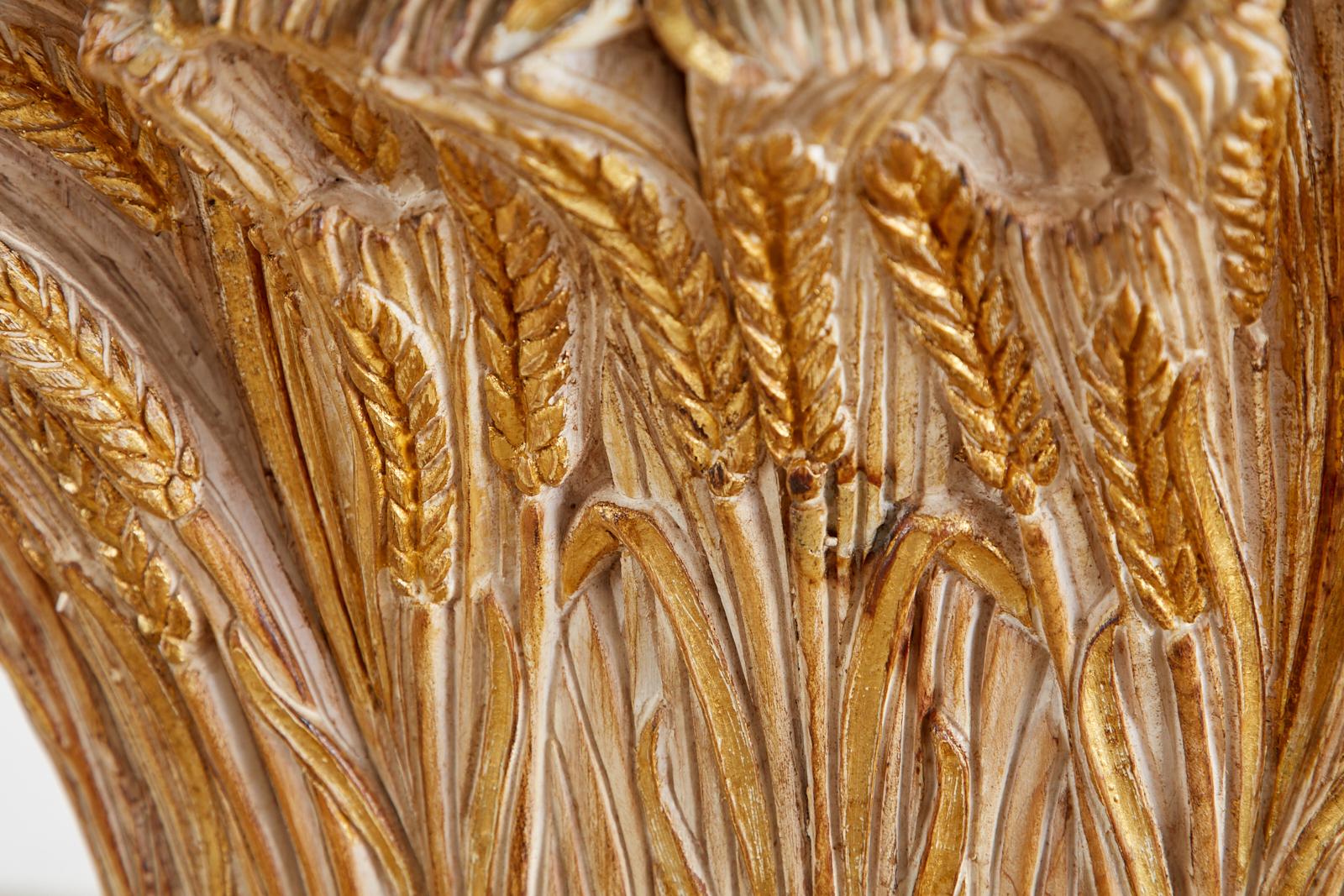 Italian Chelini Carved Wheat Sheaf Oval Dining Table 8