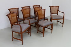 Chaises de salle à manger en cerisier italien par Annibale Colombo, fin du 20e siècle. Lot de 8.