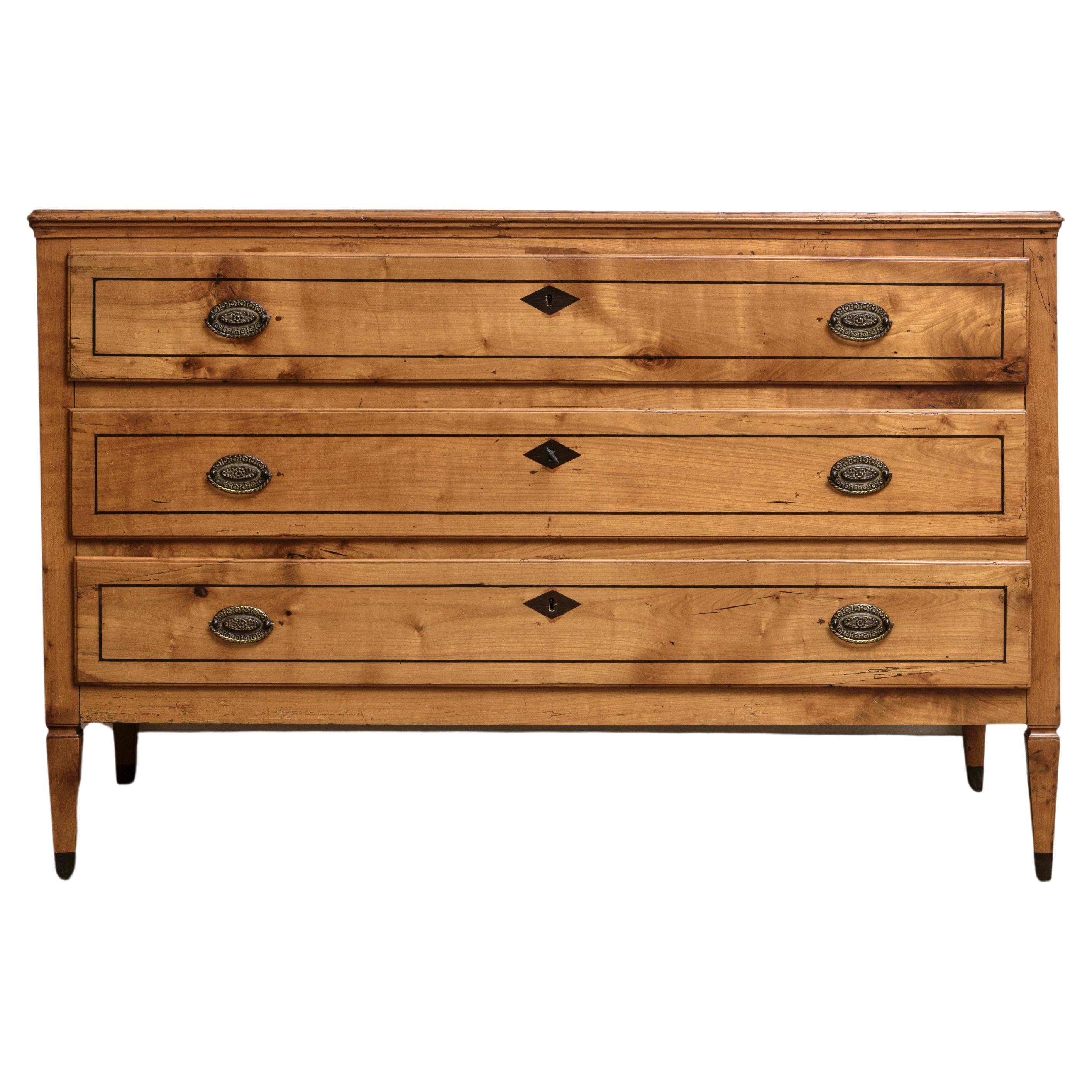 Italian Cherry Neoclacial-style Commode For Sale