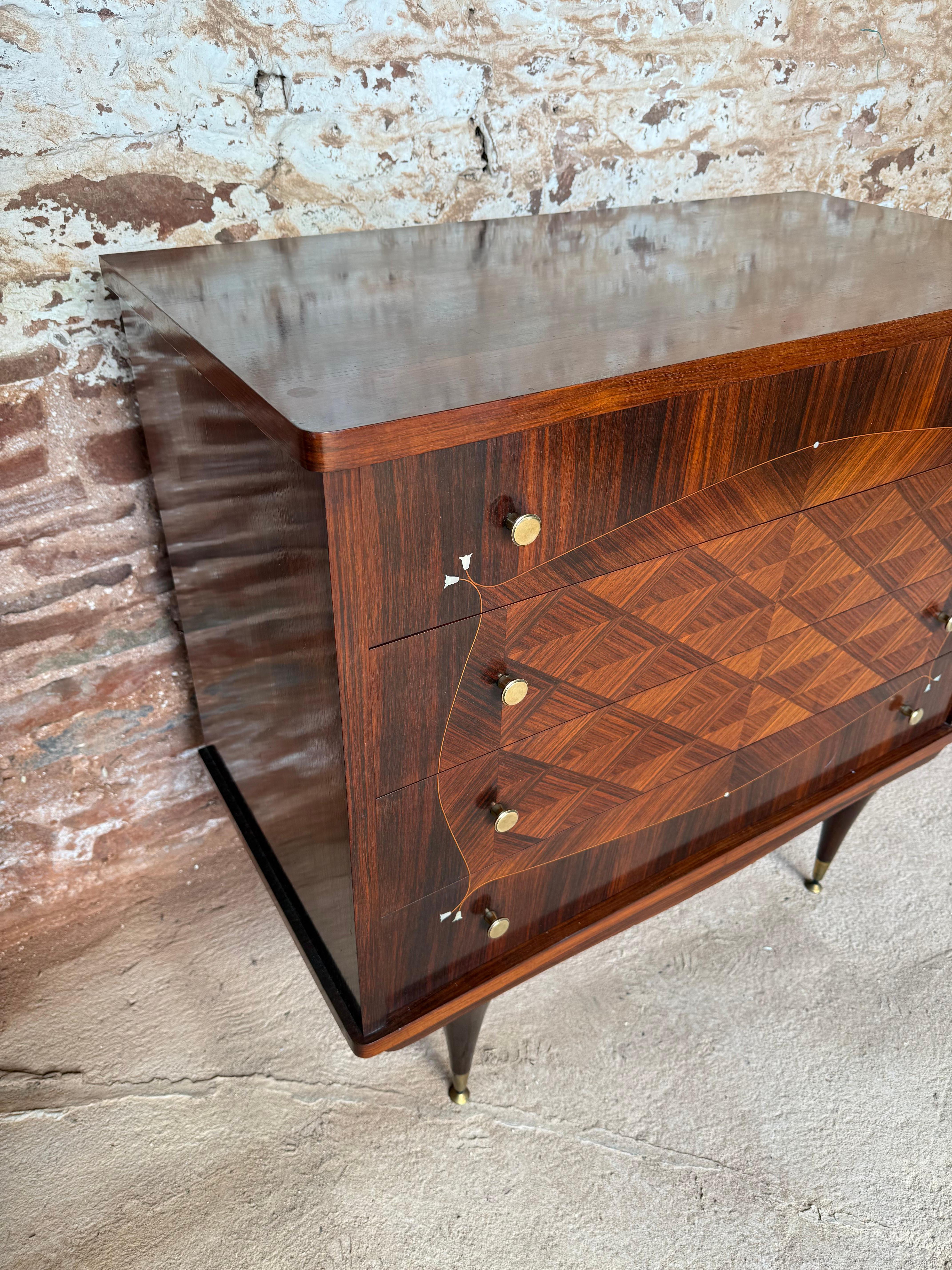 Italian chest of drawers / commode , mid century For Sale 1