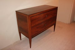 Italian chest of drawers from the 1700s, Louis XVI style, made of walnut wood