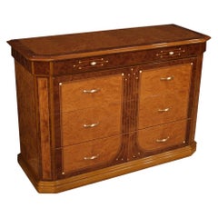 Vintage Italian Chest of Drawers in Walnut, Burl, Rosewood, Beech and Fruitwood