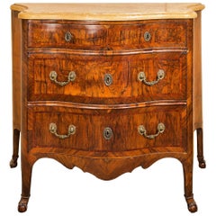 Italian Commode with Marble Top, Naples, 18th Century, Italy Veneered chest
