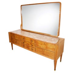 Italian Chest of Drawers with Mirror, 1950s