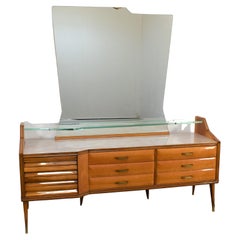 Commode italienne avec miroir, années 1950