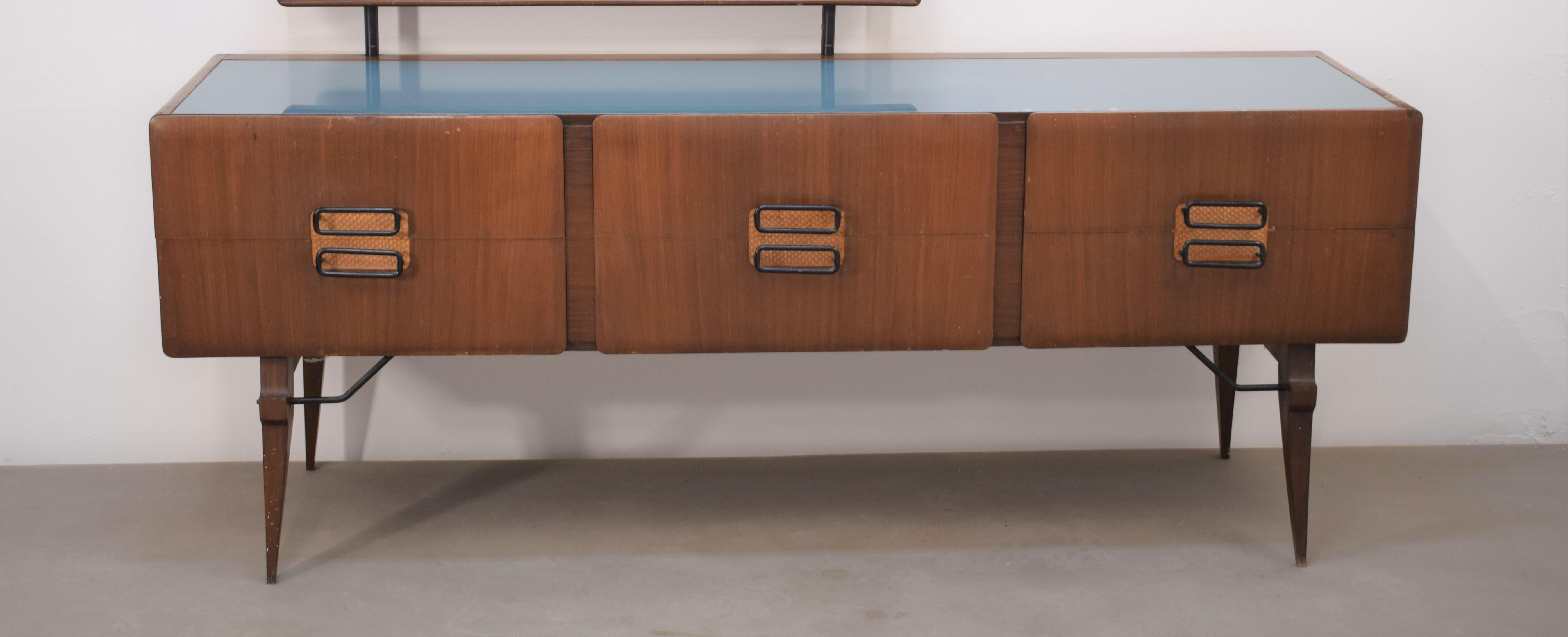 Mid-Century Modern Italian Chest of Drawers with Mirror, 1960s