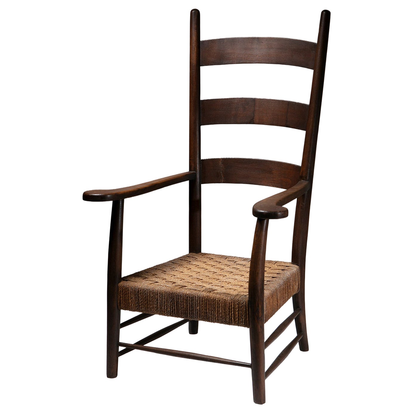 Italian Chestnut 40s Armchair For Sale