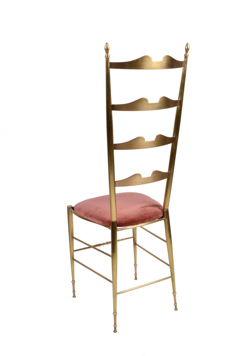 Italian Chiavari Bronze High Back Chairs, a Pair For Sale at 1stDibs