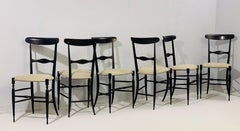 Moderne Ialian-Chiavari-Stühle aus der Mitte des Jahrhunderts, um 1950