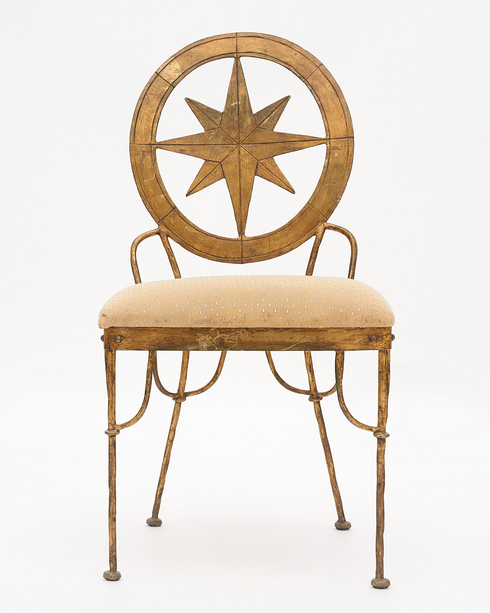 Mid-20th Century Italian Chiavari Style Compass Rose Dining Chairs