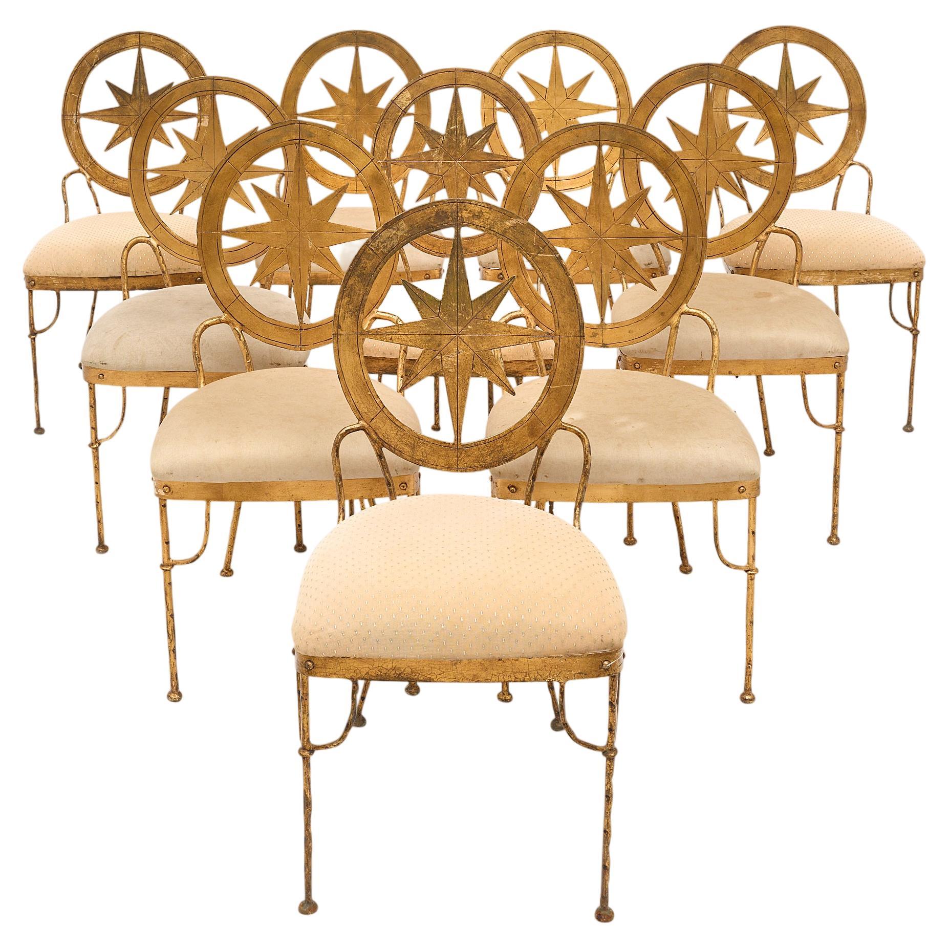 Italian Chiavari Style Compass Rose Dining Chairs