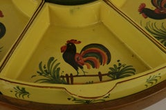 Italian Chicken Motif Ceramic Rotating Hors D'oeuvre Set
