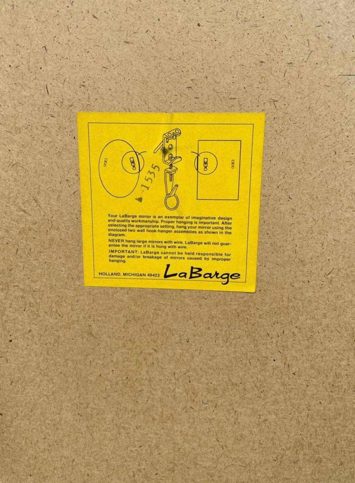 Fine XX secolo Italian Chinese Chippendale Style Cerused Carved Wood Pagoda Form LaBarge Mirror in vendita