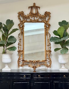 Italian Chinese Chippendale Style Pagoda Mirror