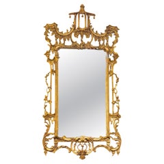 Italian Chinese Chippendale Style Pagoda Mirror