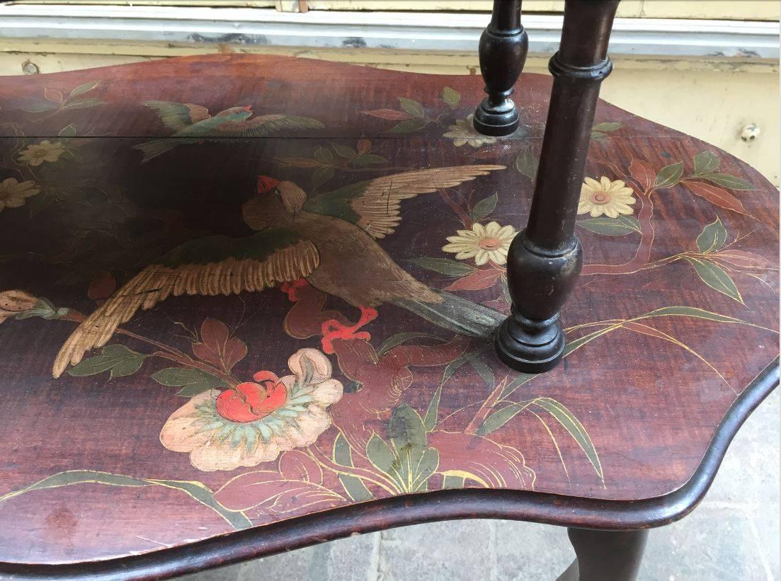 Italian Chinoiserie Etagere Table from 1930s For Sale 8