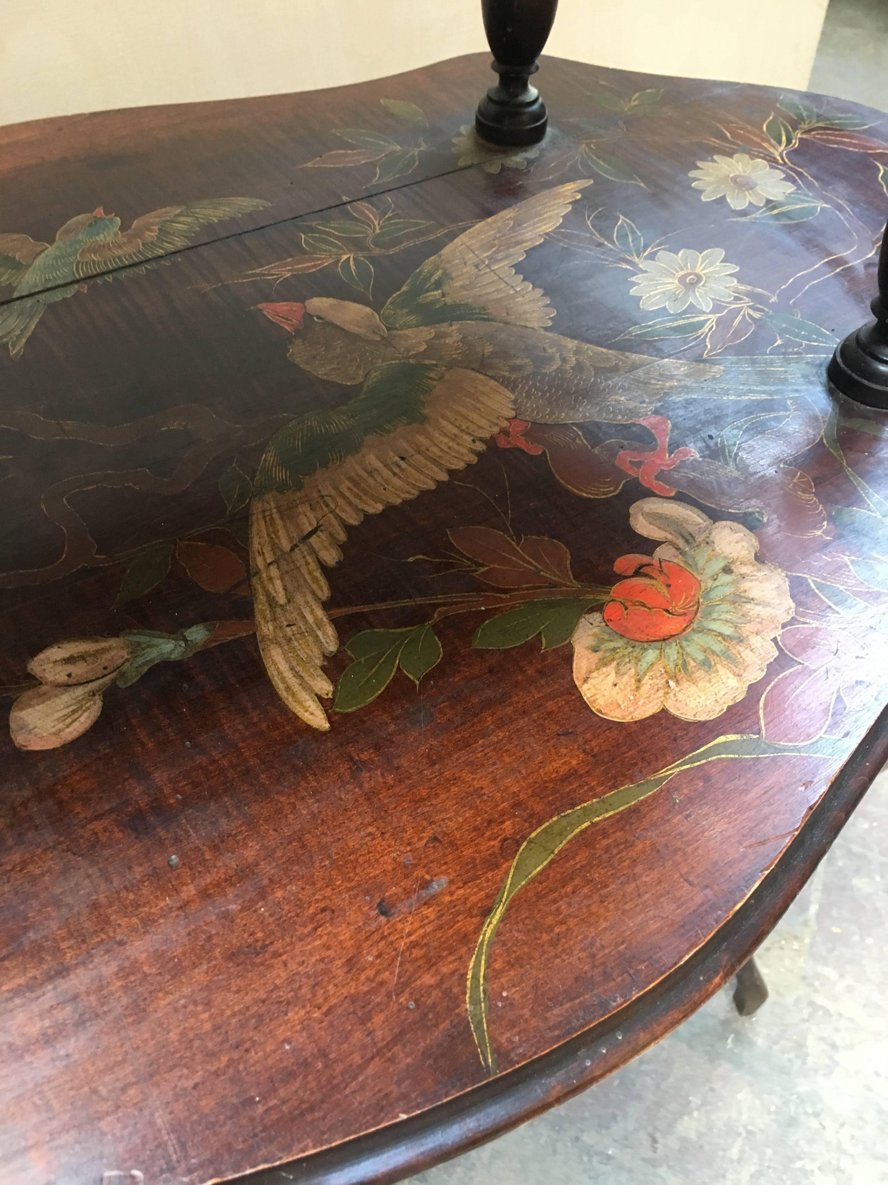 Italian Chinoiserie Etagere Table from 1930s For Sale 3